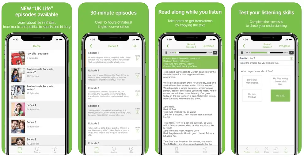 Ứng dụng học tiếng Anh LearnEnglish Podcasts được phát triển bởi British Council - Hội Đồng Anh